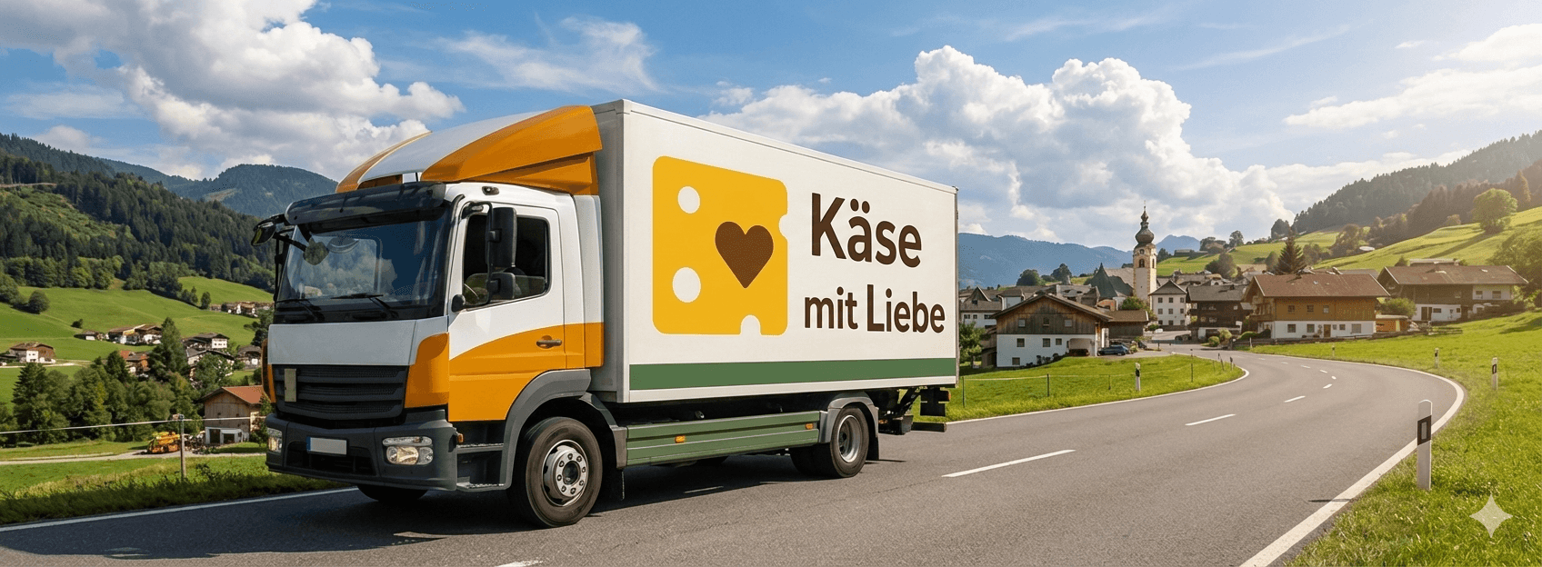 Lieferung Käse mit Liebe